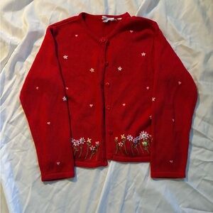 Floral Embroidered Women's Sweater